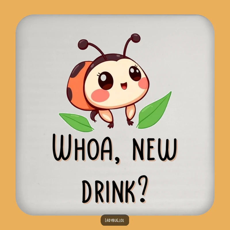 Funny Ladybug Coaster: Surprised Spotty Protection, Adorable Table Gift