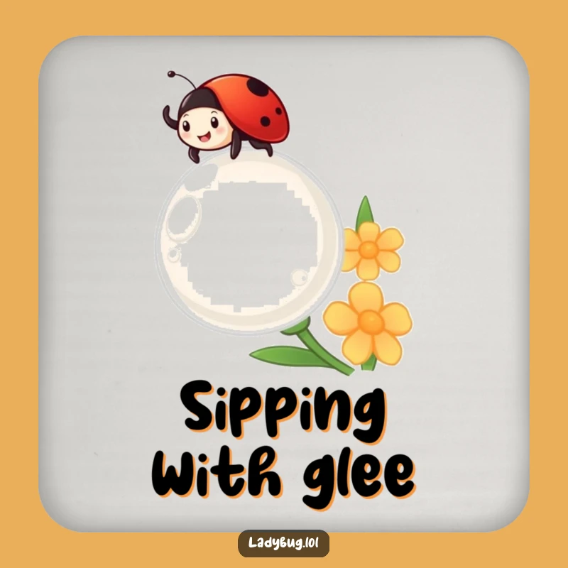 Funny Ladybug Coasters - Protect Surfaces with Cheer