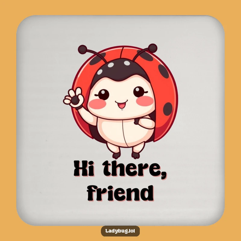 Waving Ladybug Coasters: Funny Protection for Tables & Garden Lovers