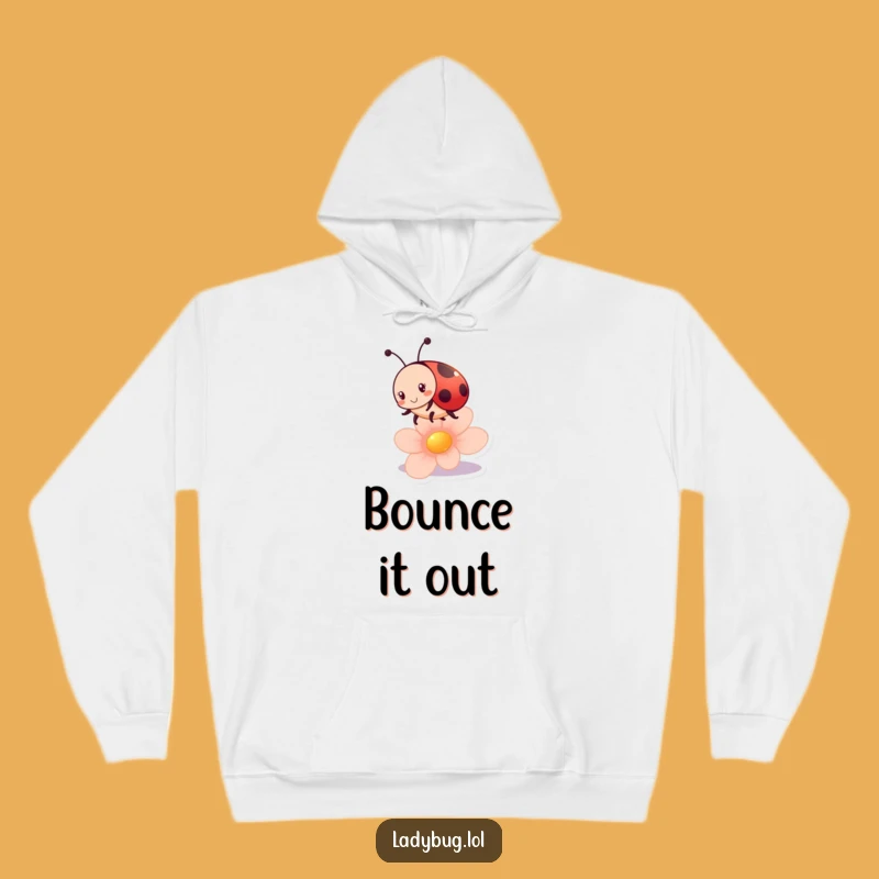 Funny Ladybug Bounce Hoodie: Cozy Petal Fun, Warm Winter Gift for Ladybug Lovers