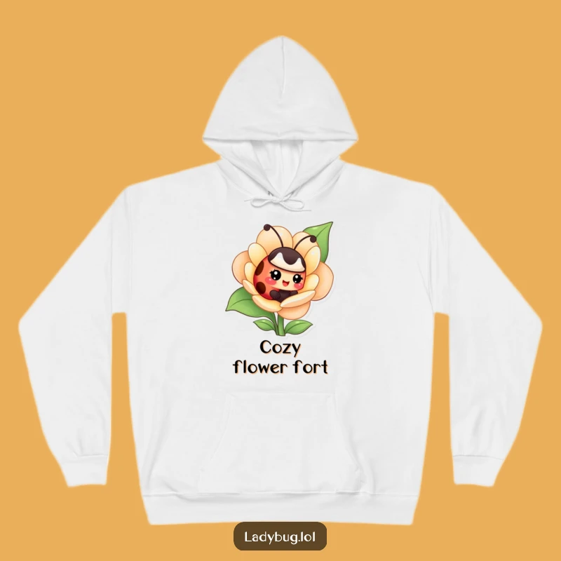 Funny Giggling Ladybug Hoodie - Cozy Flower Hideaway, Warm Gift