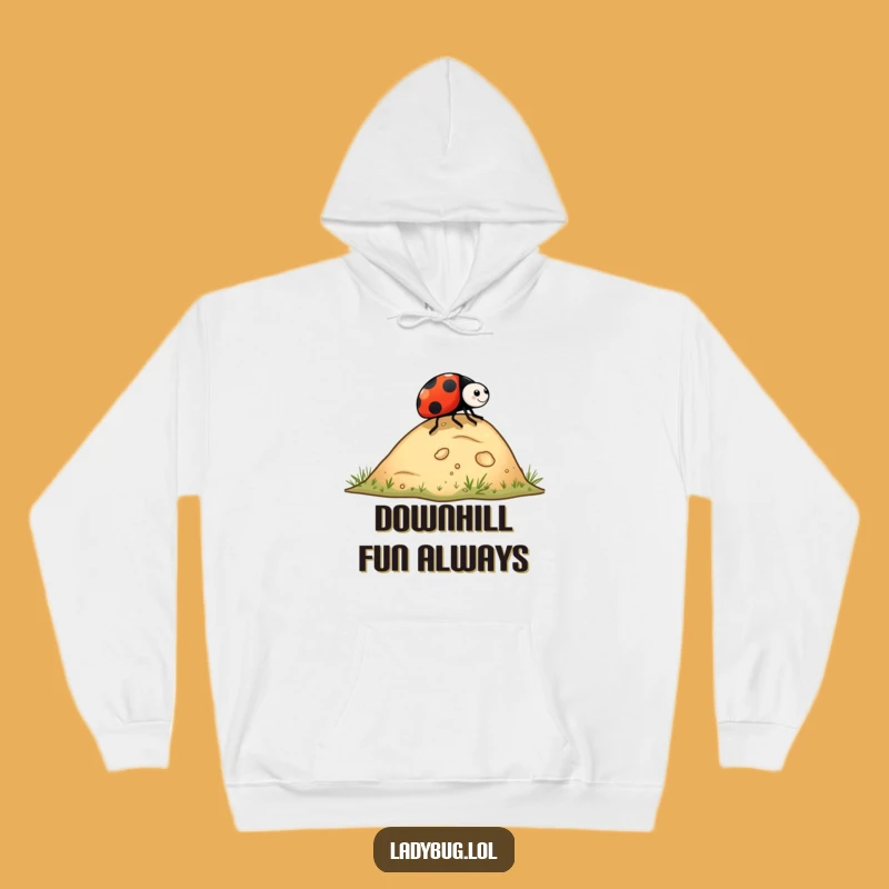 Cozy Funny Ladybug Rolling Hill Hoodie - Adventure and Warmth Combined