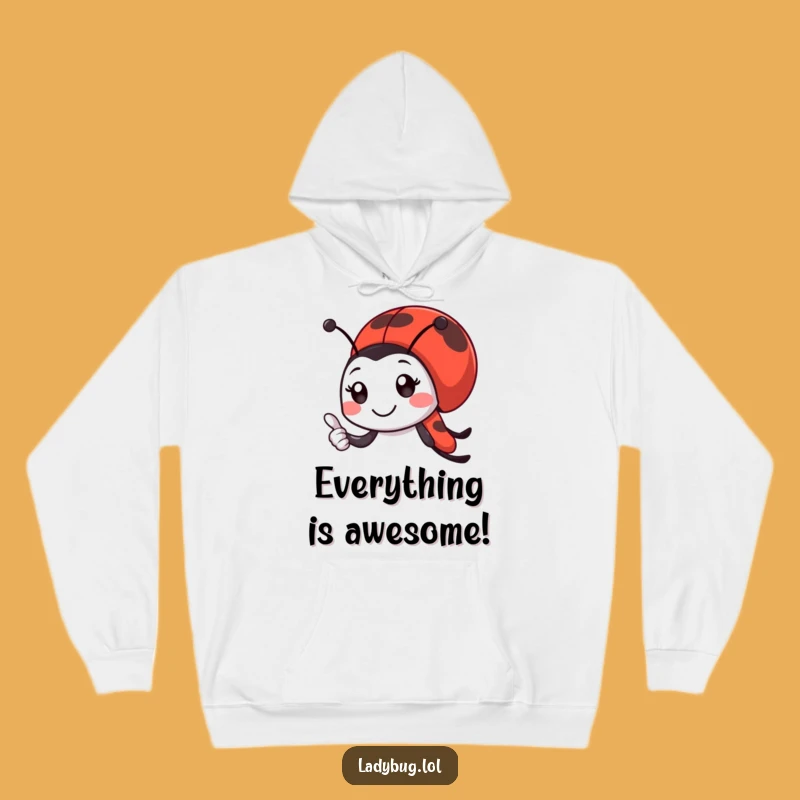 Funny Ladybug Hoodie: Cozy Thumbs Up Positivity, Humorous Insect Gift