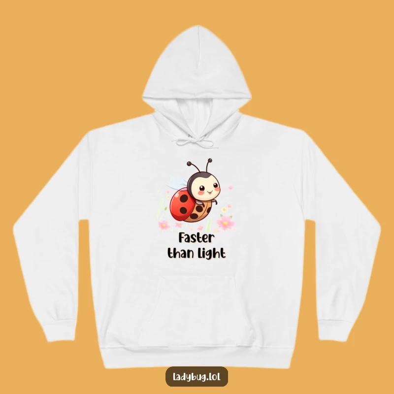 Funny Flying Ladybug Hoodie - Cozy, Happy Insect Character Sweatshirt Gift