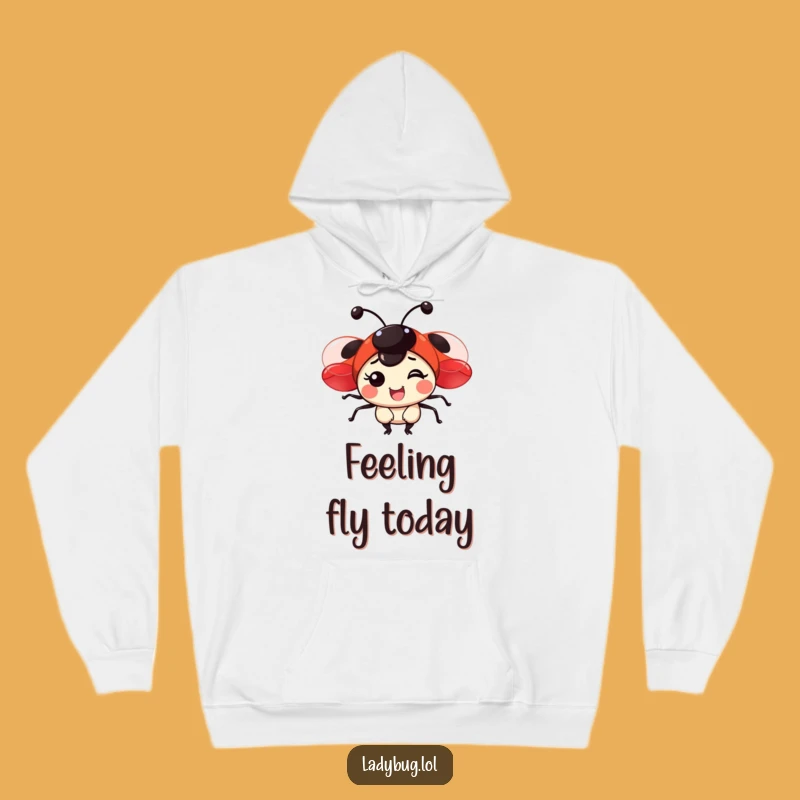 Funny Joyful Ladybug Hoodie - Cozy Red Winged Bug Warm Gift