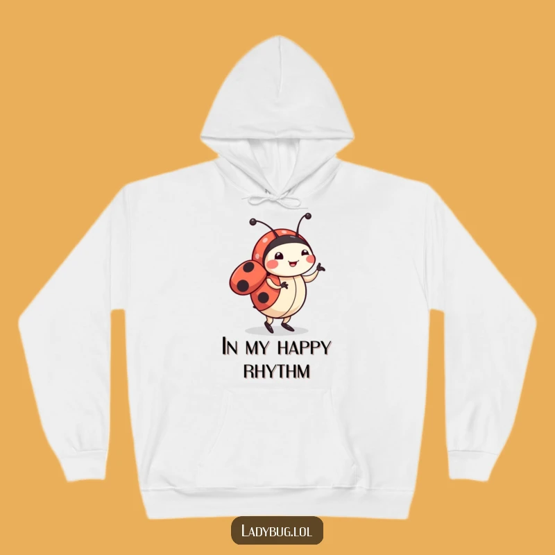 Funny Ladybug Dancing Hoodie: Cozy Character's Happy Dance, Warm Funny Gift