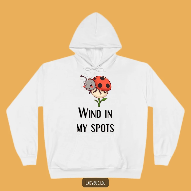 Funny Ladybug Dandelion Hoodie: Comical Ride, Perfect Gift for Bug Lovers