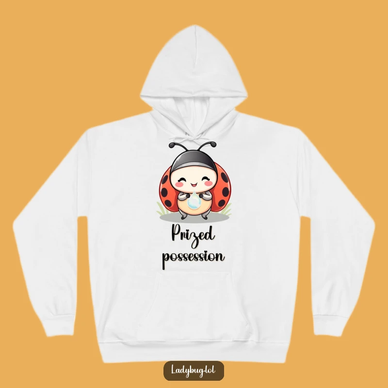 Funny Ladybug Dewdrop Prize Hoodie: Cozy Humorous Insect Wear Gift