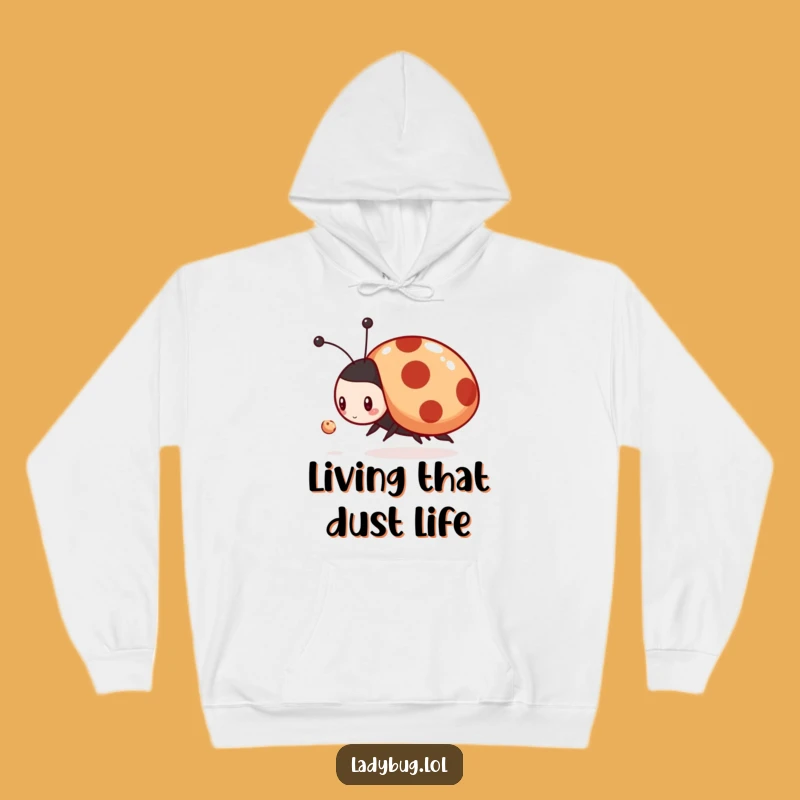 Funny Ladybug Dust Chase Hoodie - Cozy Insect Art, Perfect Warm Humorous Gift
