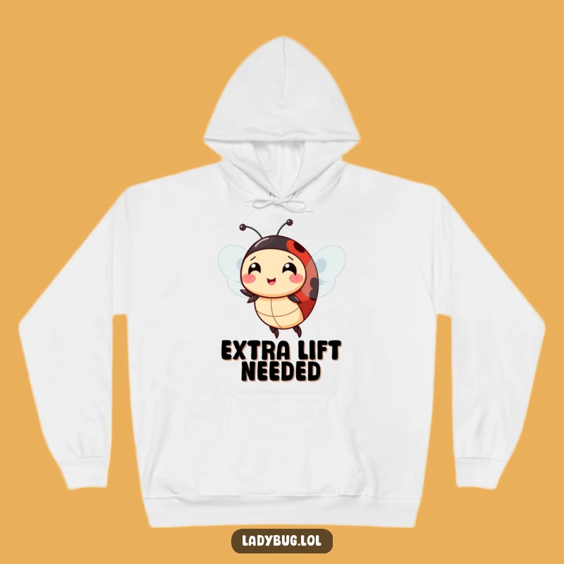 Funny Ladybug Extra Wings Hoodie: Cozy Comical Flight