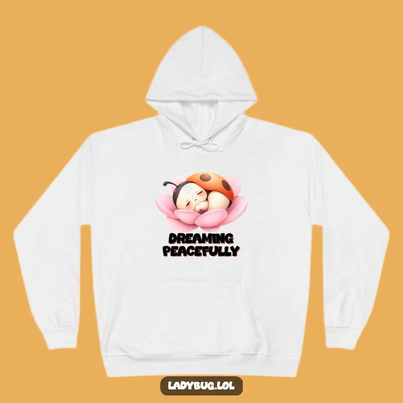 Funny Peaceful Ladybug Hoodie: Cozy Insect Comfort, Great Funny Gift for Relaxation