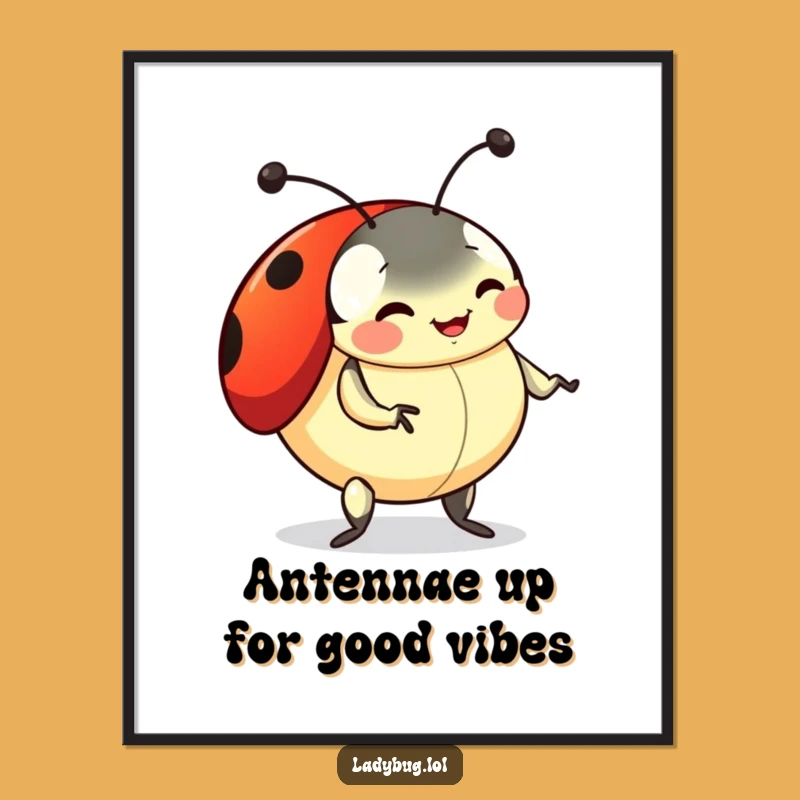 Funny Free Printable Wall Art: Ladybug Dance Moves, Humorous Downloadable Decor