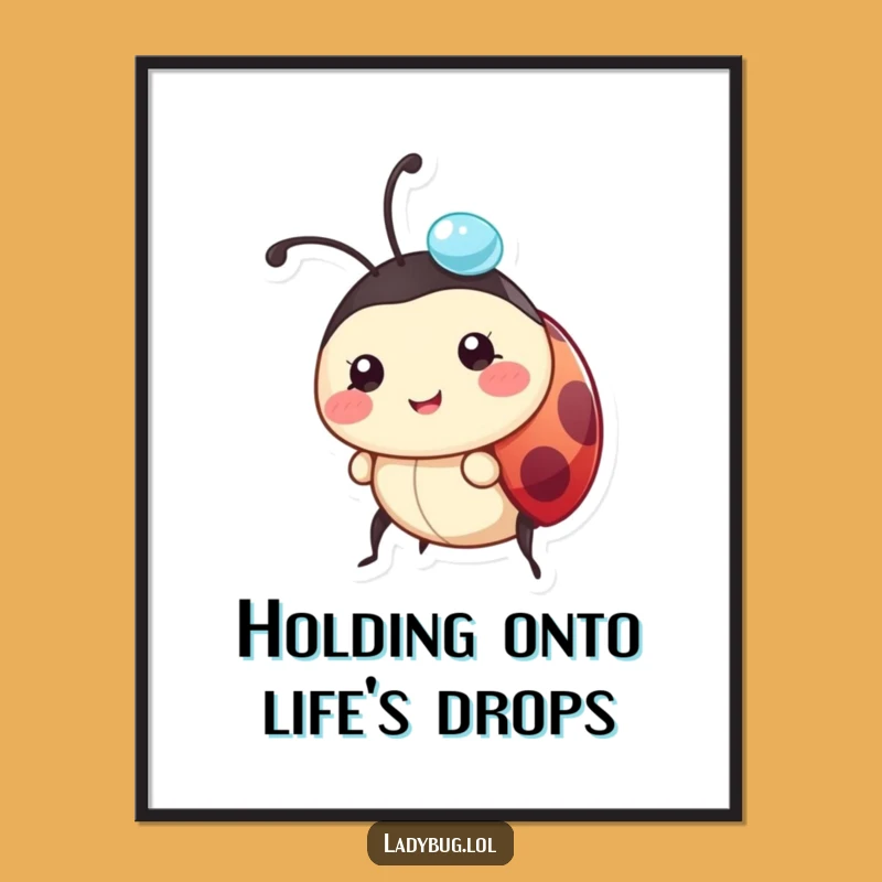 Free Printable Ladybug Wall Art - Dewdrop Head Humorous Downloadable Decor