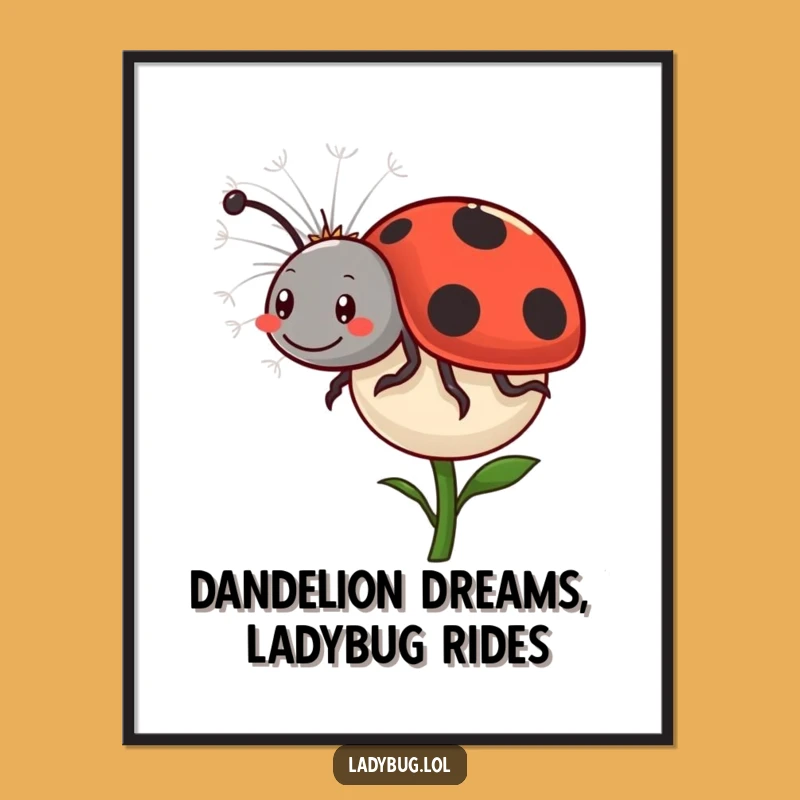Free Printable Ladybug Wall Art: Funny Downloadable Home Decor Ride