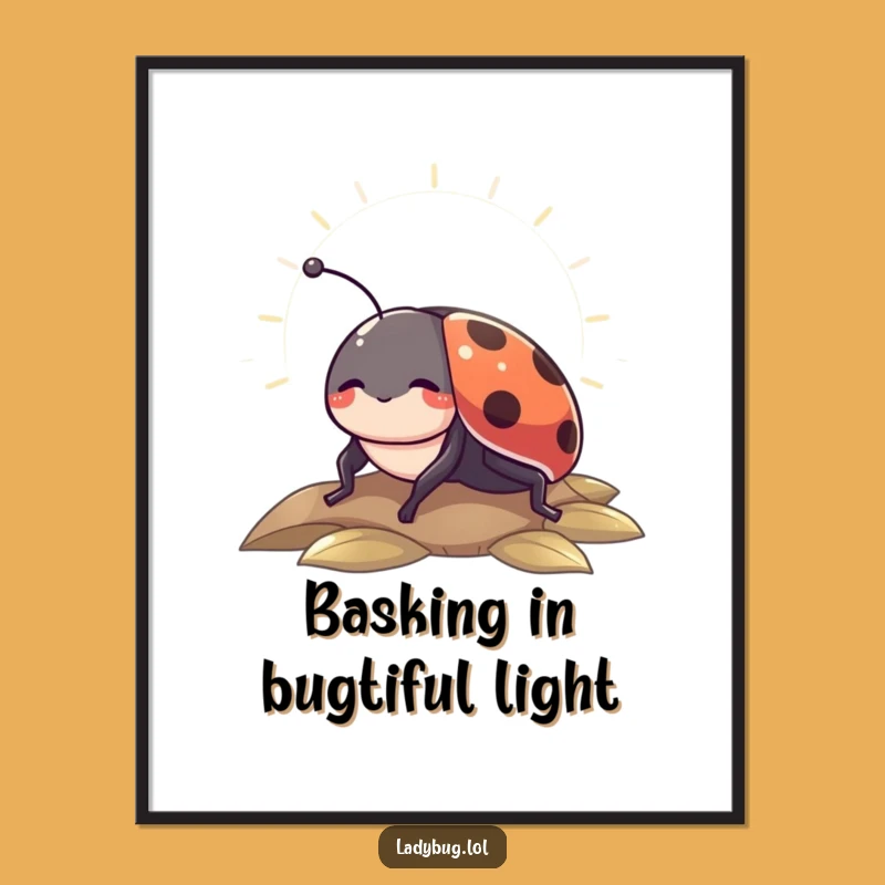 Free Printable Ladybug Wall Art: Sunny Sunbeam Downloadable Decor