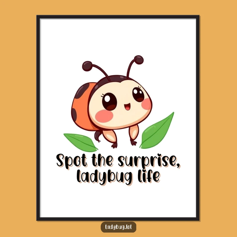 Free Printable Ladybug Wall Art: Surprised Spots, Funny Downloadable Decor for Bug Lovers