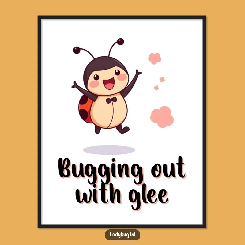 Free Printable Wall Art: Joyful Ladybug, Playful Downloadable Art for a Happy Space