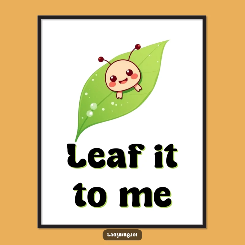 Free Printable Delighted Ladybug Wall Art - Funny Downloadable Sliding Insect Art for Your Home