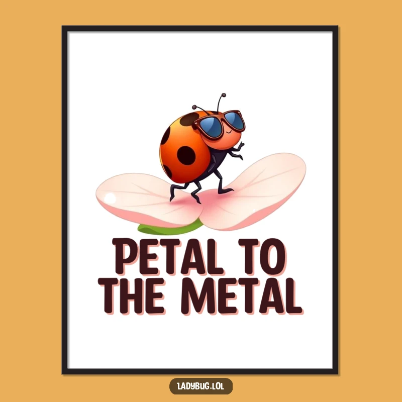 Free Printable Wall Art: Ladybug's Sunny Jog - Humorous Downloadable Decor