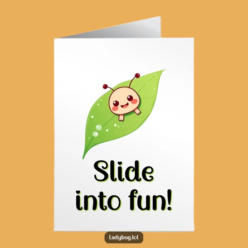 Free Printable Delighted Ladybug Birthday Card - Funny Downloadable Sliding Insect Gift