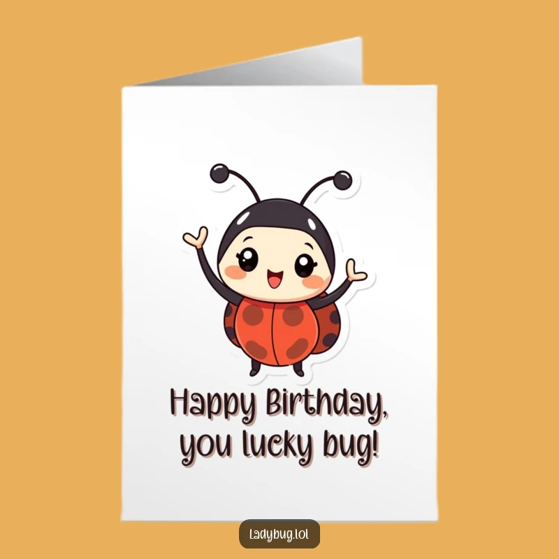 Free Printable Ladybug Birthday Card: Enthusiastic Waves, Fun DIY Downloadable Gift