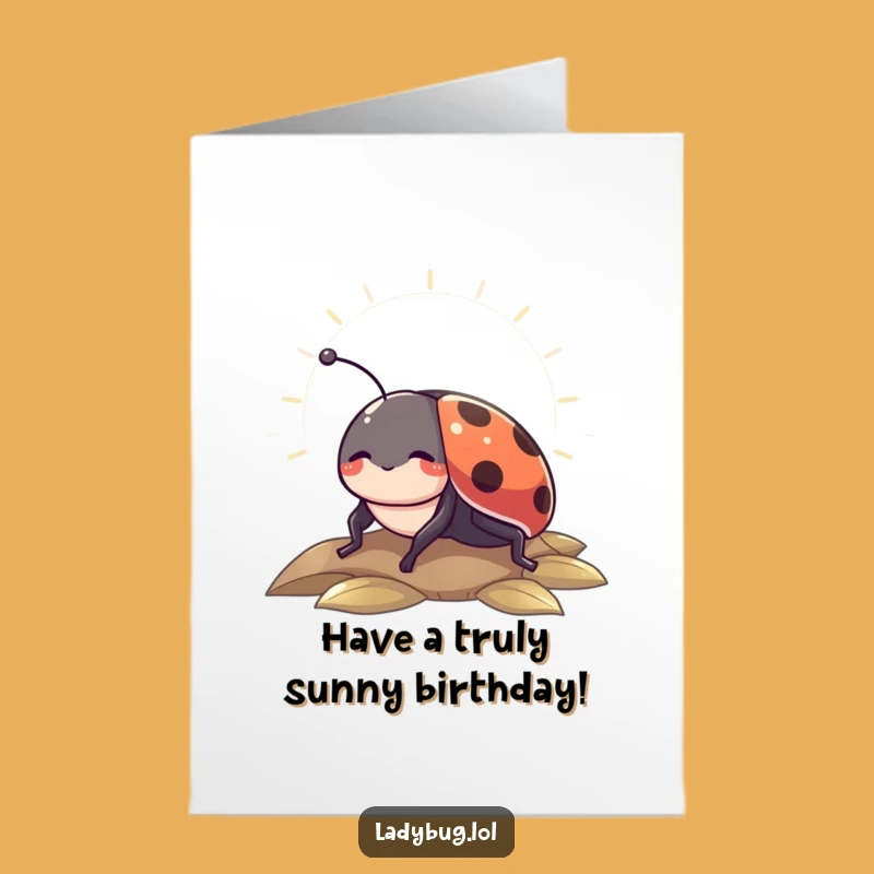 Free Printable Ladybug Birthday Card: Sunny Vibes Downloadable Gift