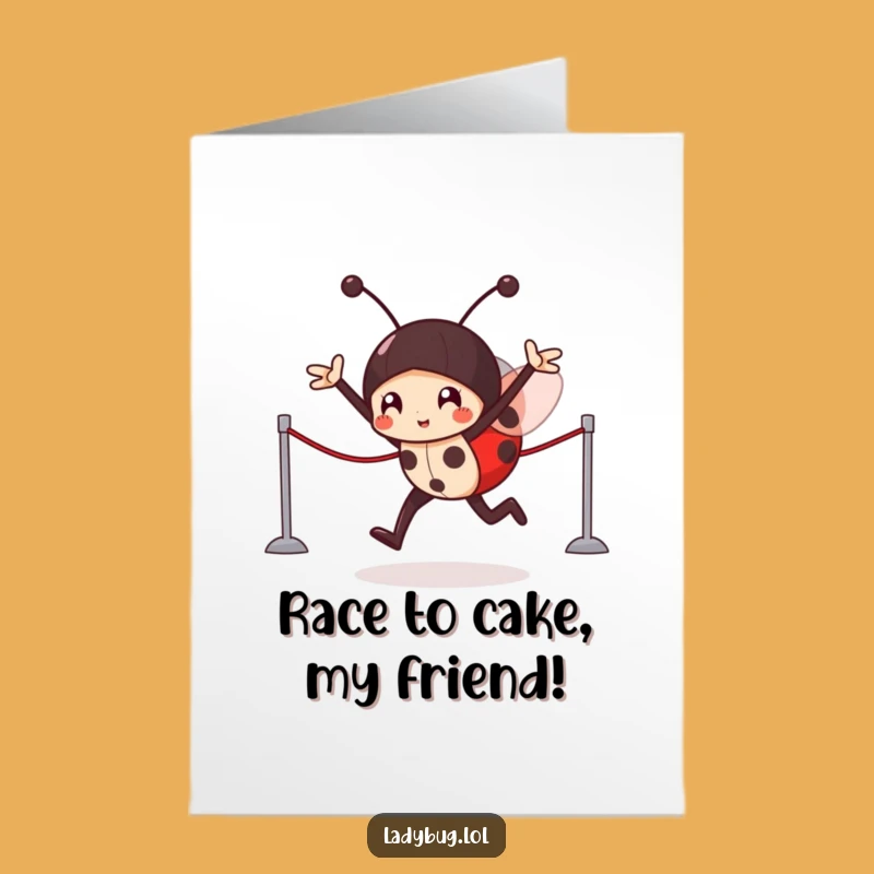 Free Printable Birthday Card Funny Ladybug Winner Downloadable Gift