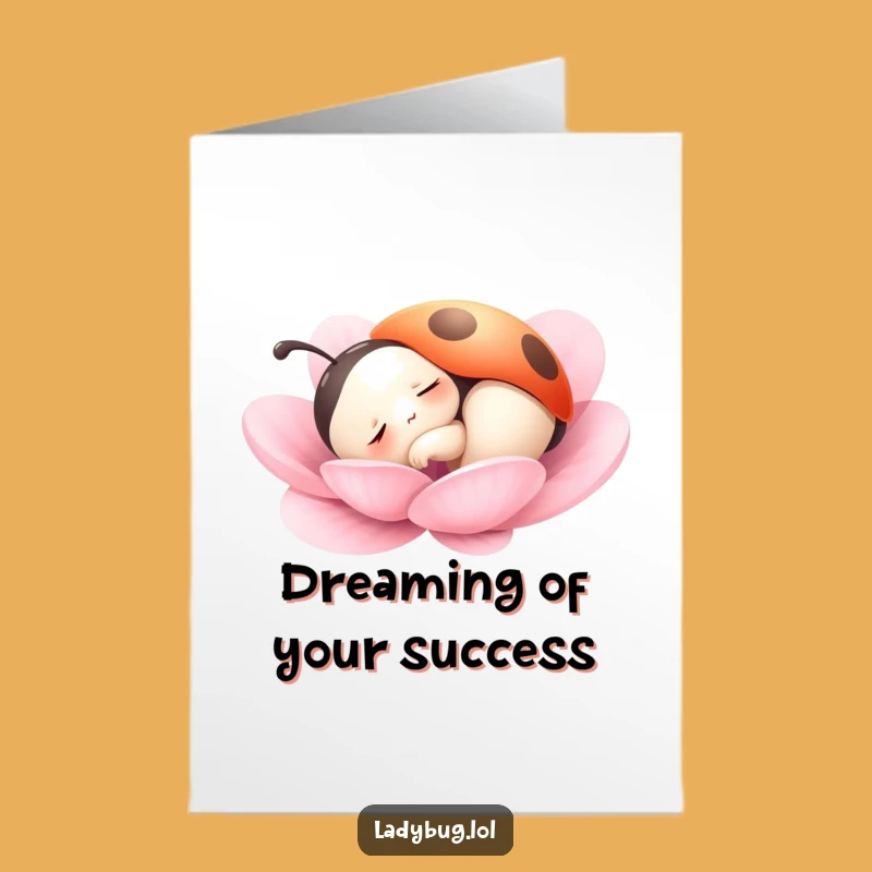 Free Printable Congrats Card: Relaxed Ladybug Celebrates Rest, Downloadable Gift!