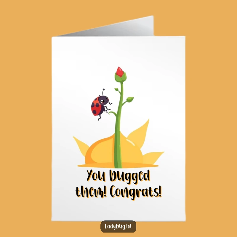 Free Printable Congrats Card: Determined Ladybug for Your Climbing Success