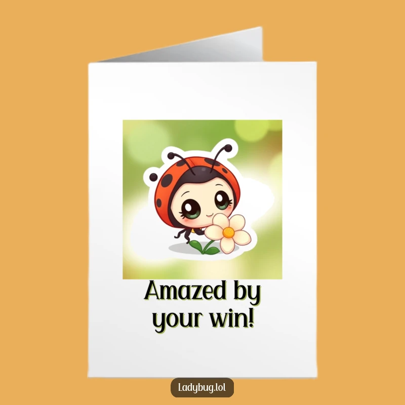 Free Printable Congrats Card: Inquisitive Ladybug Celebrates, Downloadable Gift!