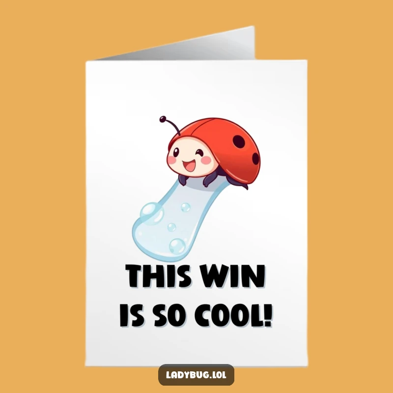 Free Printable Congrats Card: Ladybug Dewdrop Fun, Humorous Downloadable Gift