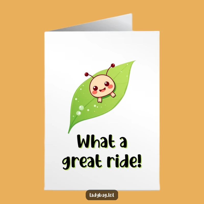 Free Printable Delighted Ladybug Congrats Card - Funny Downloadable Ladybug Slide for Success