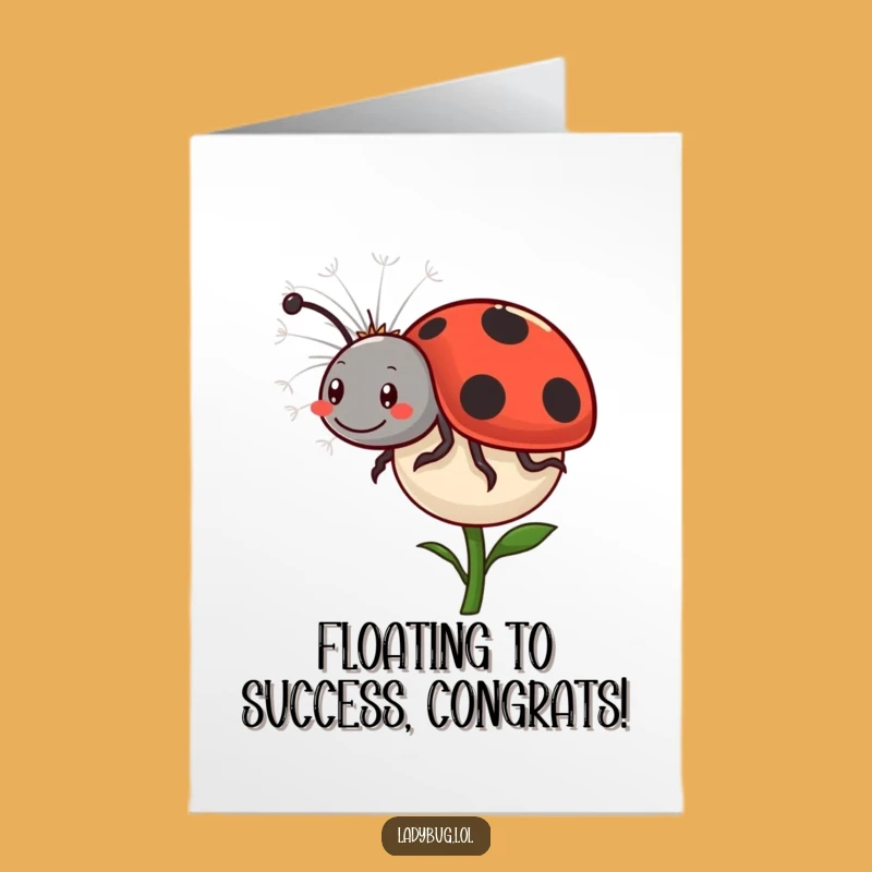 Free Printable Ladybug Congrats Card: Humorous Downloadable Gift Ride