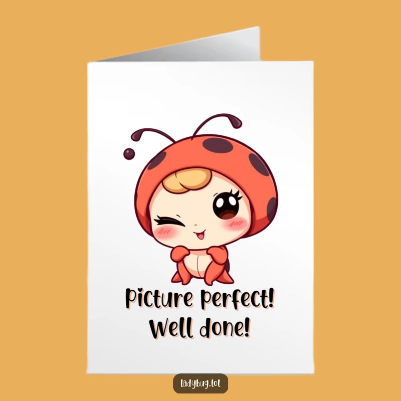 Free Printable Smirking Ladybug Congrats Card - Hilarious Downloadable Gift for Any Win