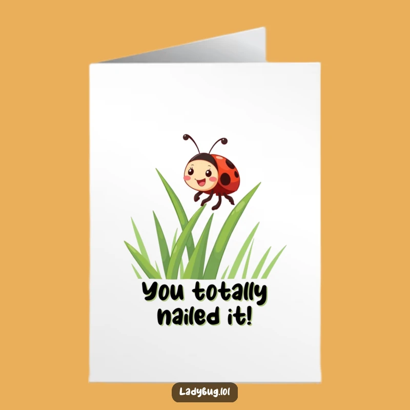 Free Printable Wacky Ladybug Congratulations Card - Humorous Downloadable Gift for Any Occasion