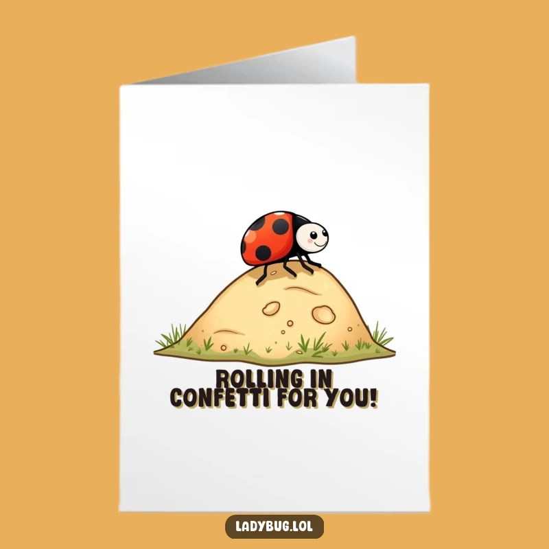 Free Printable Ladybug Congrats Card: Rolling Success, DIY Downloadable Celebration
