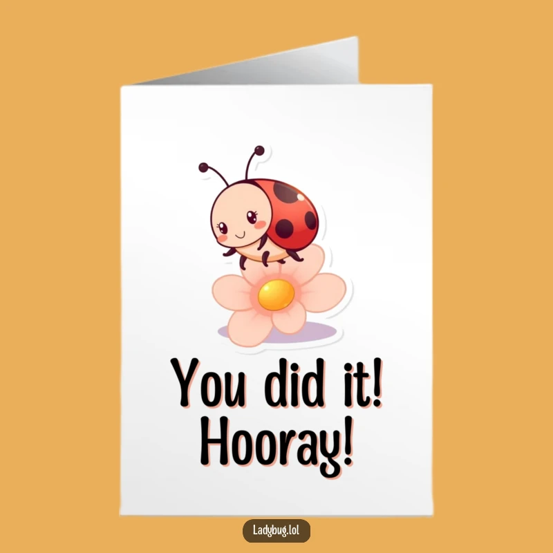 Free Printable Ladybug Congrats Card: Bouncing with Joy, Hilarious Downloadable Surprise