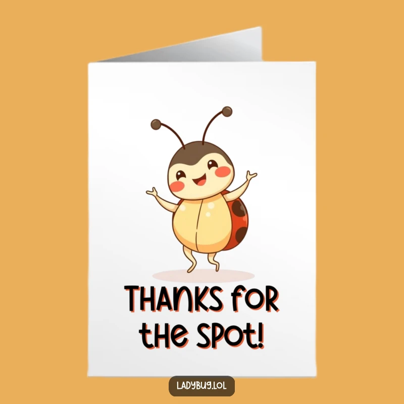 Free Printable Ladybug Thank You Card: Dancing Bug Downloadable for Appreciation