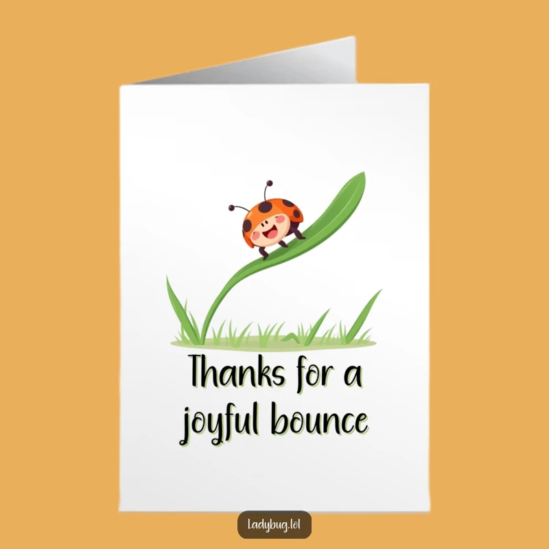 Free Printable Ladybug Thank You Card: Joyful Bounce Downloadable Gift for Thanks!