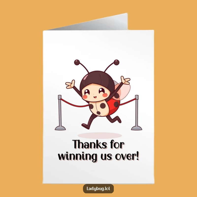 Free Printable Thank You Card Ladybug Victorious Downloadable Gift