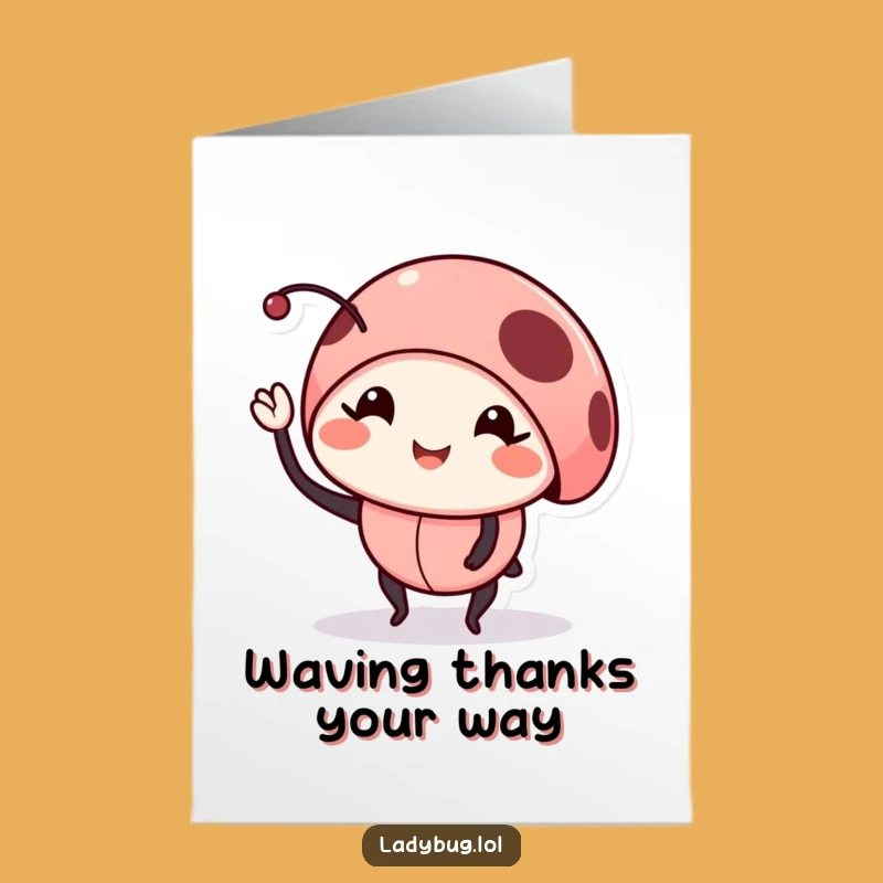 Free Printable Thank You Card: Smiling Ladybug, Sweet Downloadable Gift for Gratitude