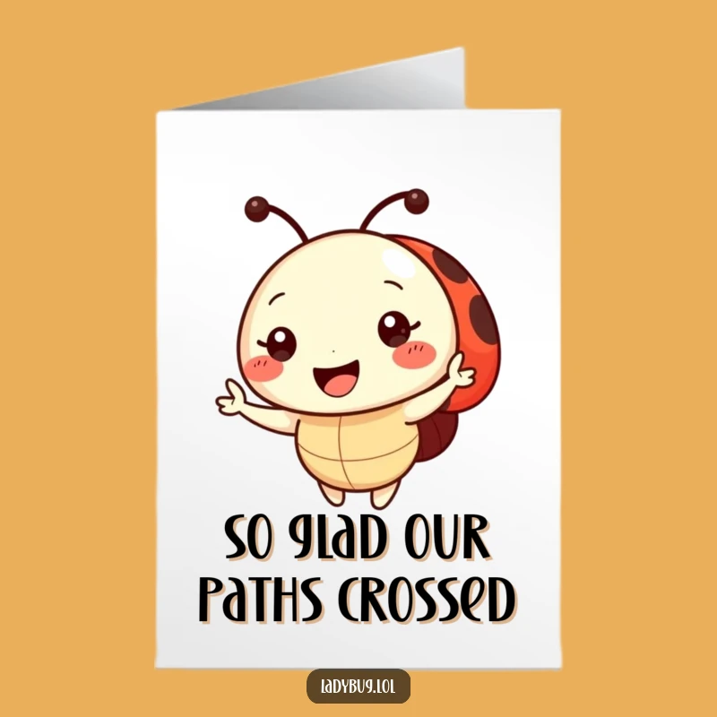 Free Printable Thank You Card: Ladybug Wave - Cute Downloadable Gift