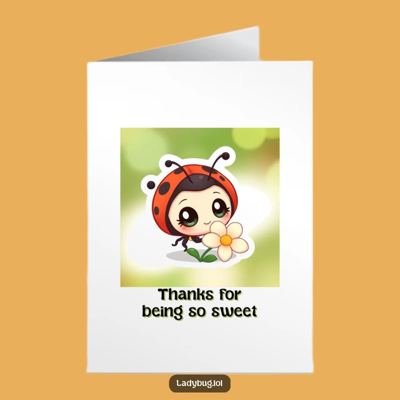 Free Printable Thank You Card: Curious Ladybug Appreciates, Downloadable Gift!