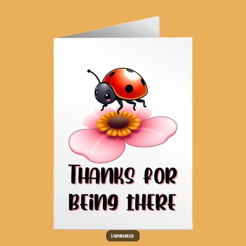 Free Printable Tiny Ladybug Thank You Card: Funny Downloadable Note for Small Favors