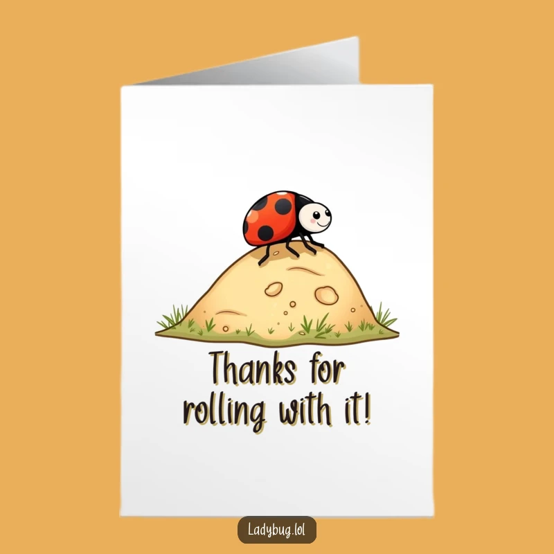 Free Printable Ladybug Thank You Card: Playful Roll, DIY Downloadable Gratitude