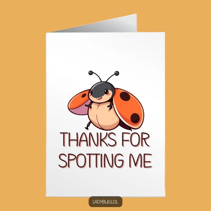 Free Printable Thank You Card: Happy Ladybug Thanks, Downloadable Gift!