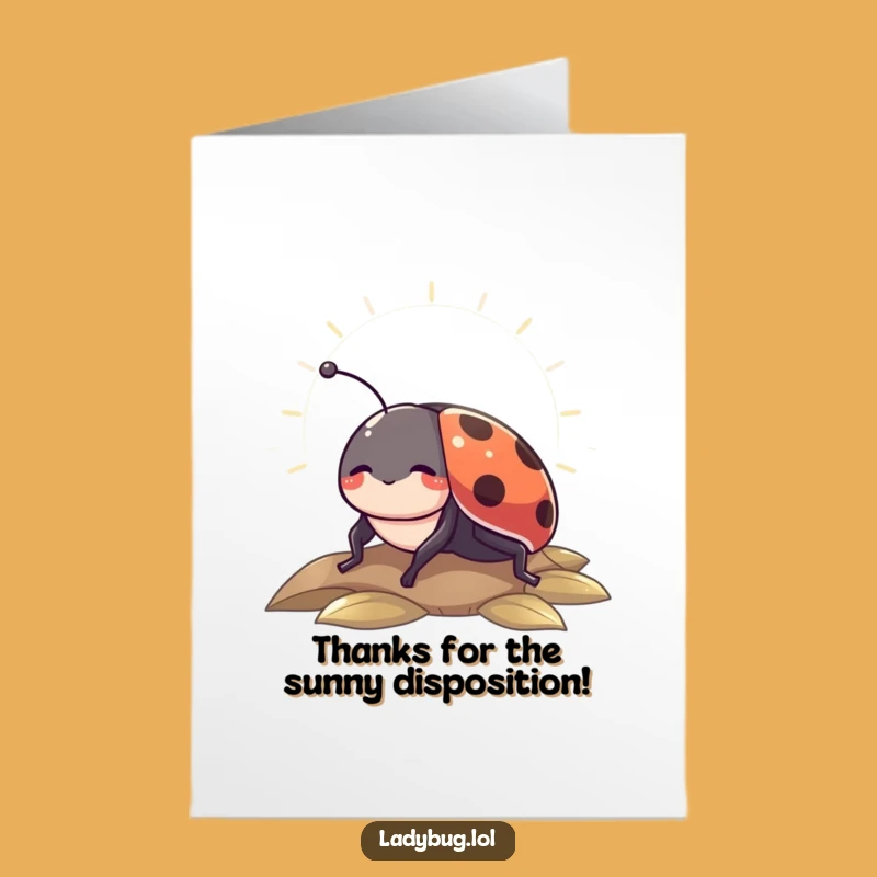Free Printable Ladybug Thank You Card: Sunbeam Gratitude Downloadable