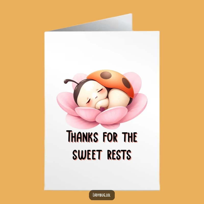 Free Printable Thank You Card: Peaceful Ladybug Thanks, Downloadable Gift!