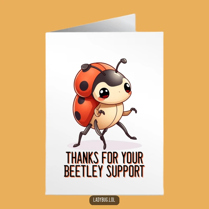 Free Printable Ladybug Card: Determined Thanks, Funny Downloadable Gift for Heartfelt Appreciation