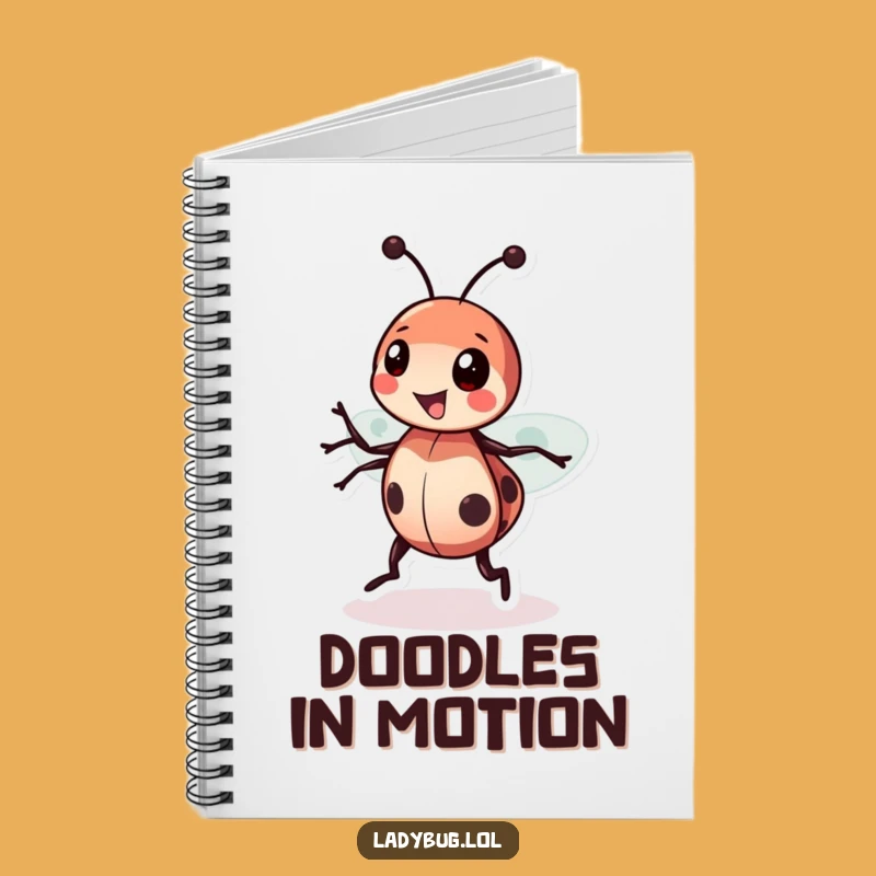 Funny Ladybug Spin Notebook: Jot Down Joyful Thoughts